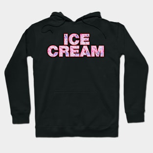 Ice cream text pattern design Hoodie